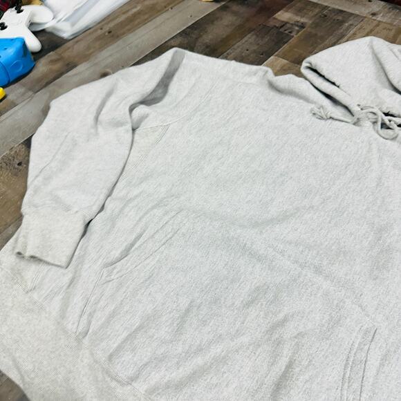 Champion Reverse Weave Hoodie Mens 2XL Gray Pullover Vintage Blank 90s Heavy - Picture 12 of 13